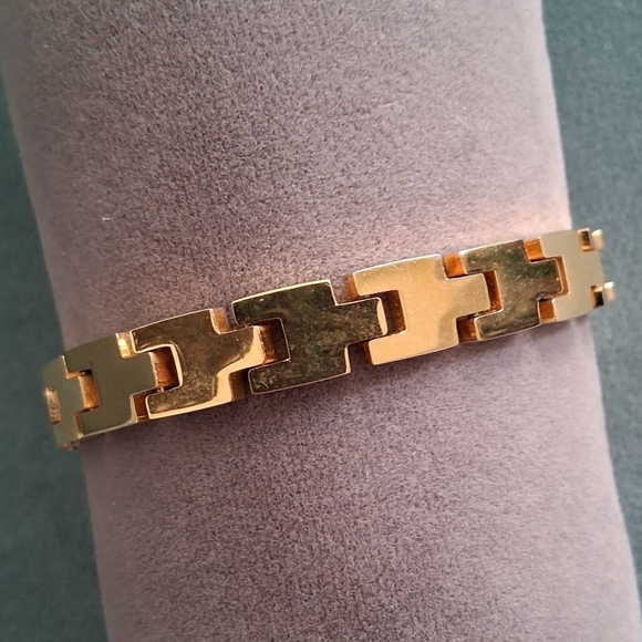 Reversible Mixed Metal Link Bracelet - Picture 2 of 5